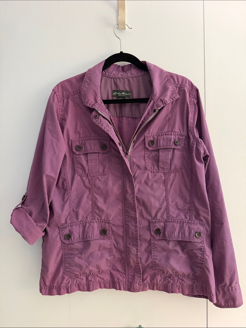 Eddie Bauer Mauve Utility Jacket with Front Pockets